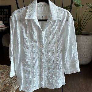 Zara Textured Striped Blouse